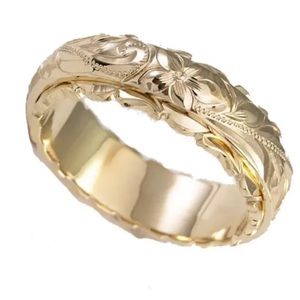 Gold Hanging Engraving Wedding Ring Gift